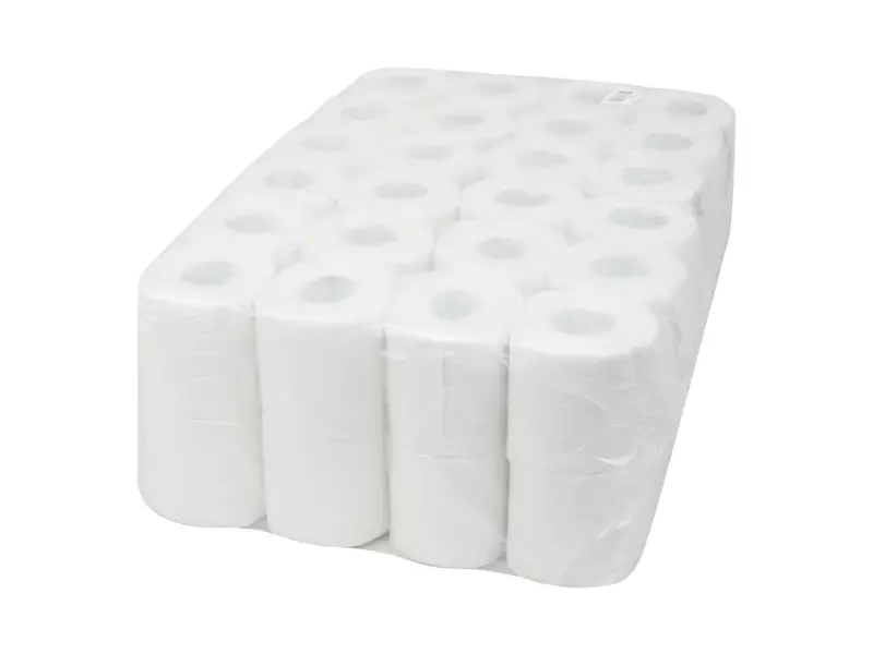 Toiletpapier traditioneel recycled wit 2-laags 200 vel 12 x 4 rol