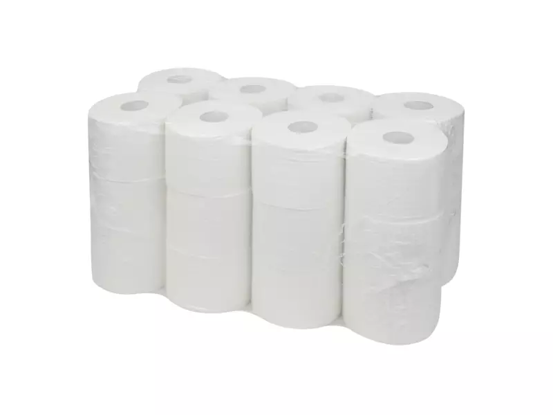 Toiletpapier compact recycled wit 2-laags 100 meter 24 rol