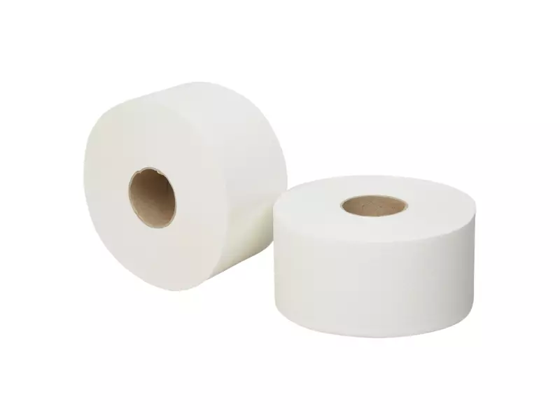 Toiletpapier mini jumbo cellulose wit 2-laags 150 meter 12 rol