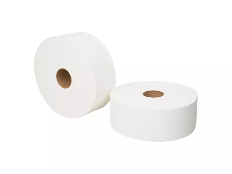 Toiletpapier maxi jumbo cellulose wit 2-laags 380 meter 6 rol