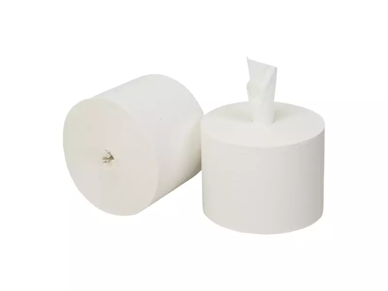Toiletpapier zonder koker recycled wit 1-laags 1400 vel 36 rol