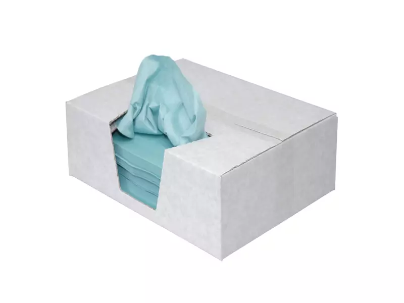 Toptex blauw 58 x 38 cm vlak gelegd 555 doek in doos