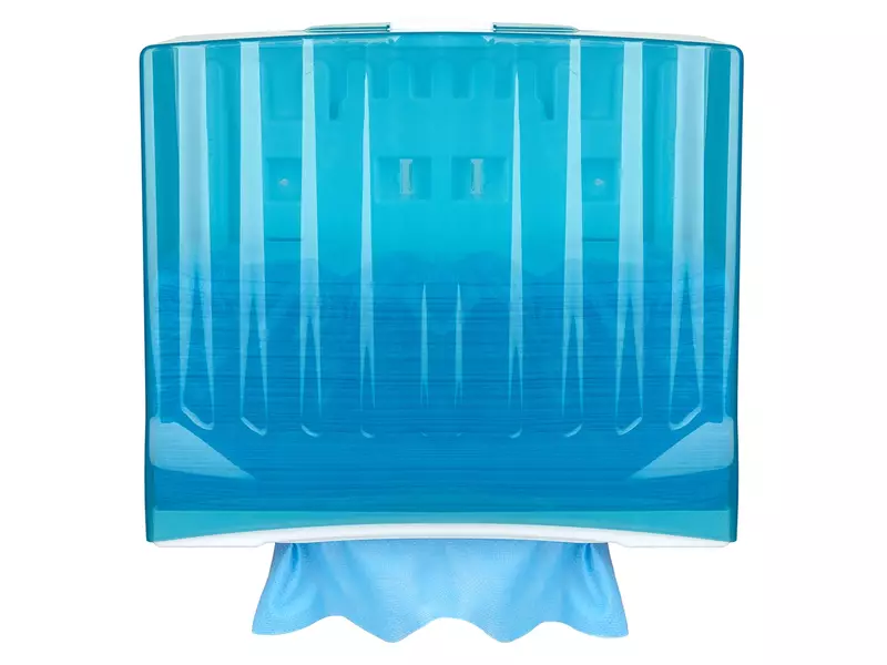 Non-woven dispenser Euro pack blauw transparant interfold