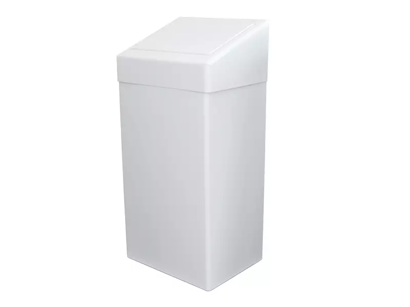 Euro afvalbak staal, wit,  50 liter