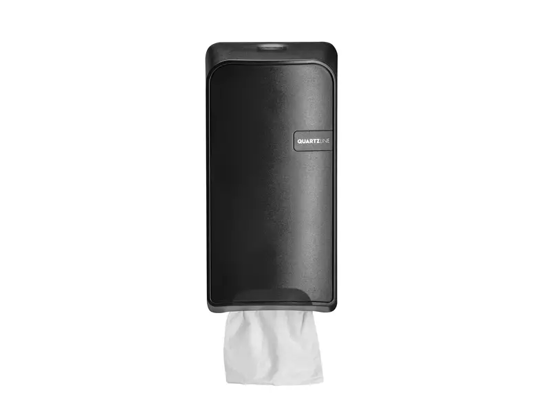 Ecosustain Quartz Line Bulkpack toiletpapierdispenser — Quartz Black