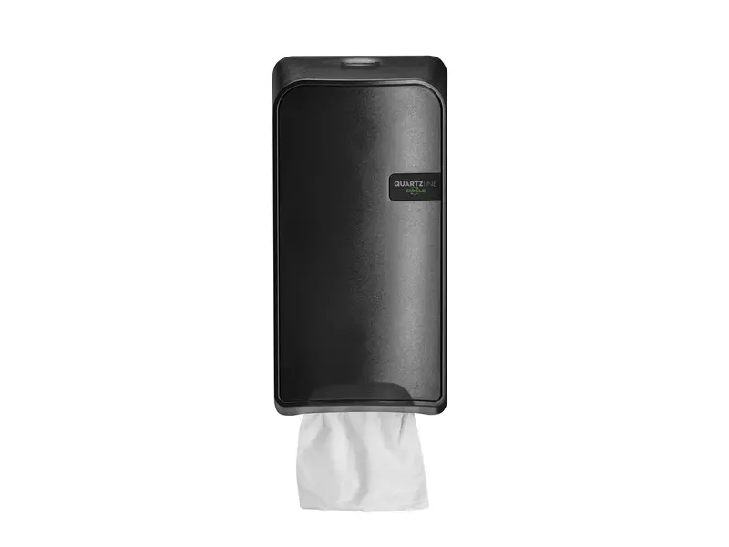 Toiletpapierdispenser bulkpack QuartzLine zwart