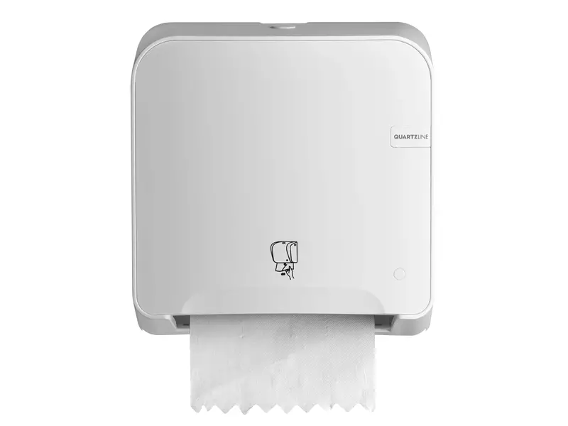 Handdoekroldispenser mini matic Tear & Go Quartz wit