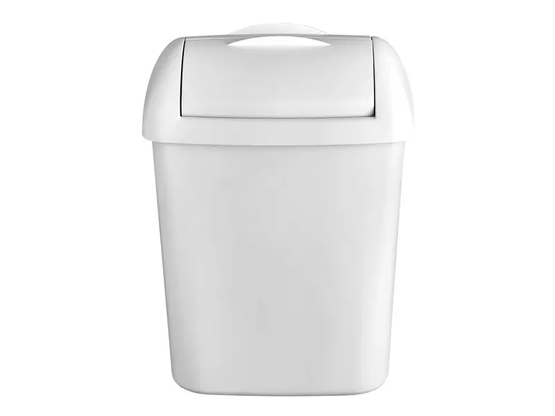 hygiënebak 8 liter Quartz wit met wandbevestigingsset