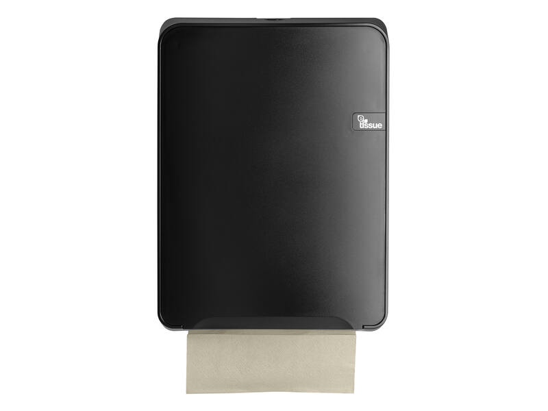 Handdoekdispenser Multifold - C fold E-tissue Zwart