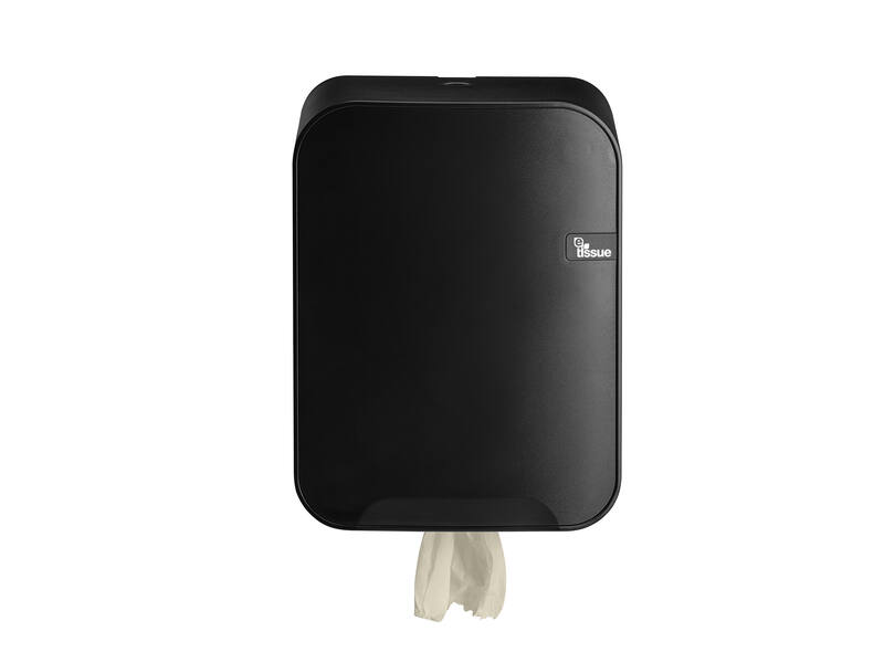 Poetsrolhouder midi poetspapier E-tissue zwart