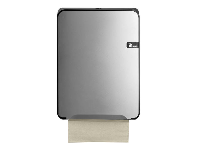 Handdoekdispenser multifold - c fold E-tissue zilver