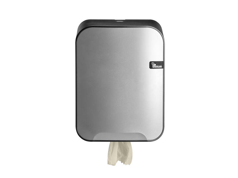 Poetsrolhouder Midi poetspapier E-tissue Zilver