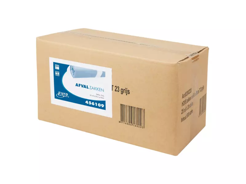 Afvalzak 61 x 80 cm T23 LDPE grijs 25 rol x 20 stuks