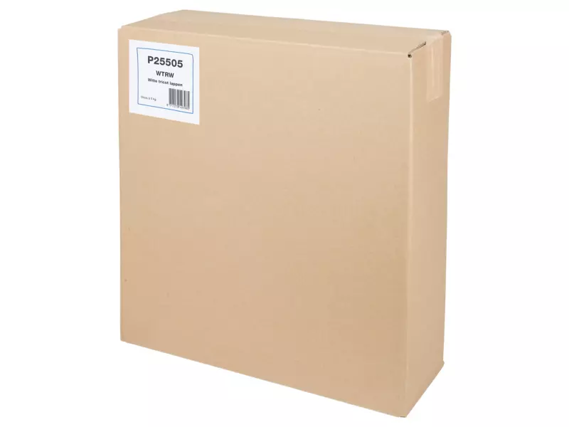 WTRW - witte tricot wit gesneden doos a 5 kg