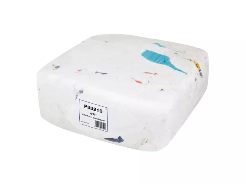 WTR - witte tricot met gekleurd randje zak a 10 kg
