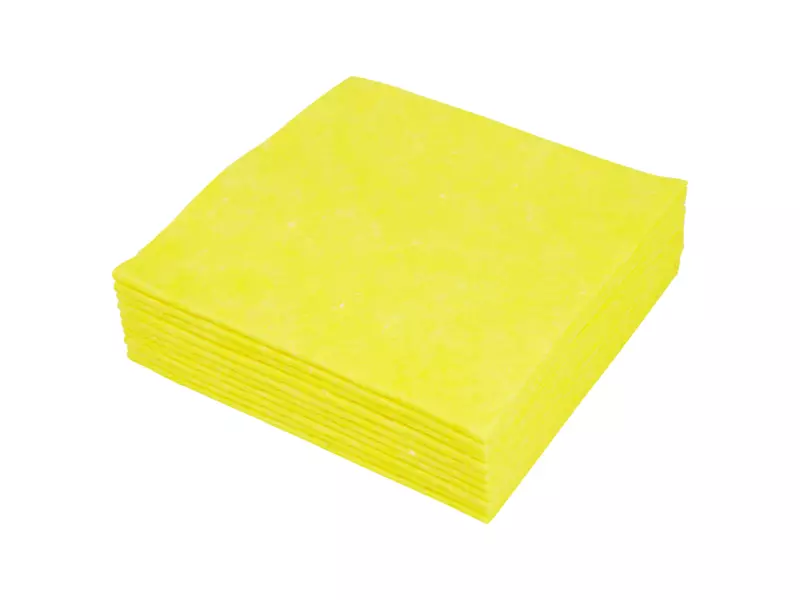 Sopdoek geel A-kwaliteit 1/4 vouw 38 x 40 cm 65 doeken in dispenserdoos