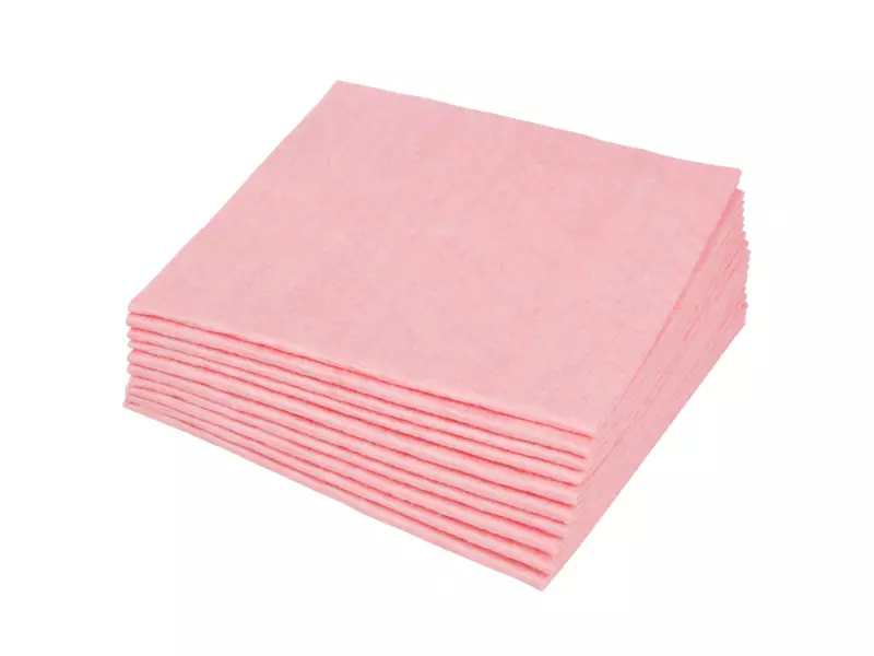 Sopdoek roze A-kwaliteit 1/4 vouw 38 x 40 cm 65 doeken in dispenserdoos