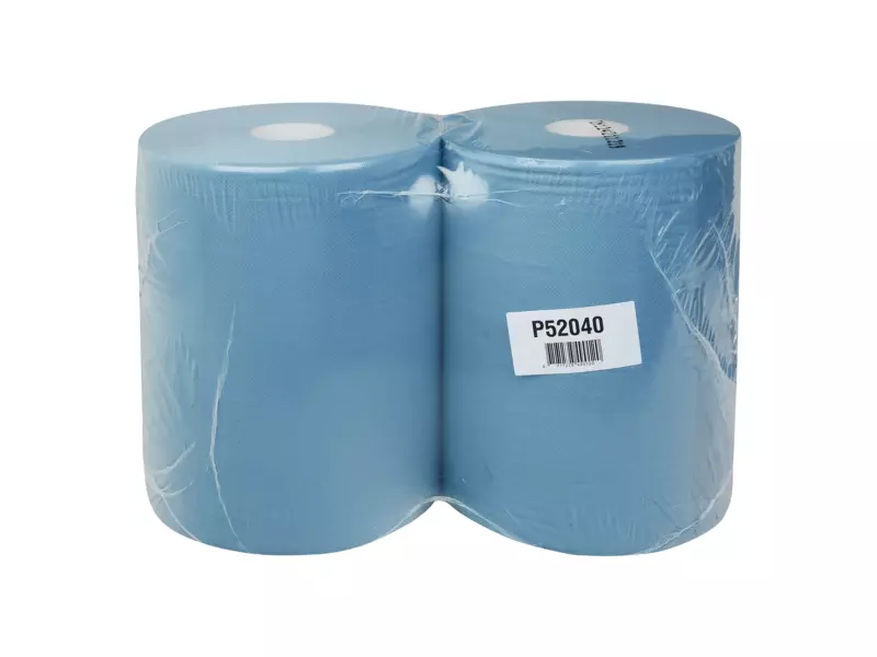 Industriepapier recycled blauw 2-laags 400 meter 2 rol