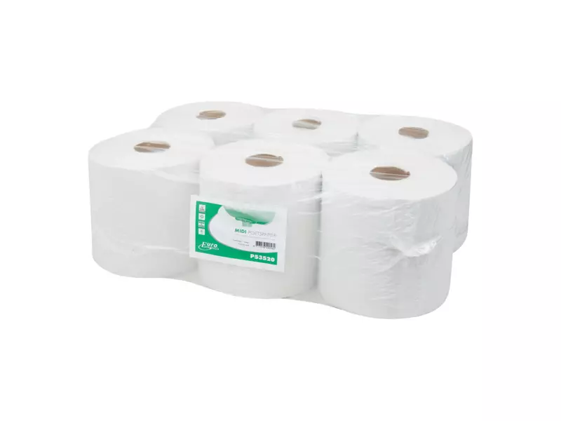 Midi poetspapier recycled 1-laags 300 meter 6 rol