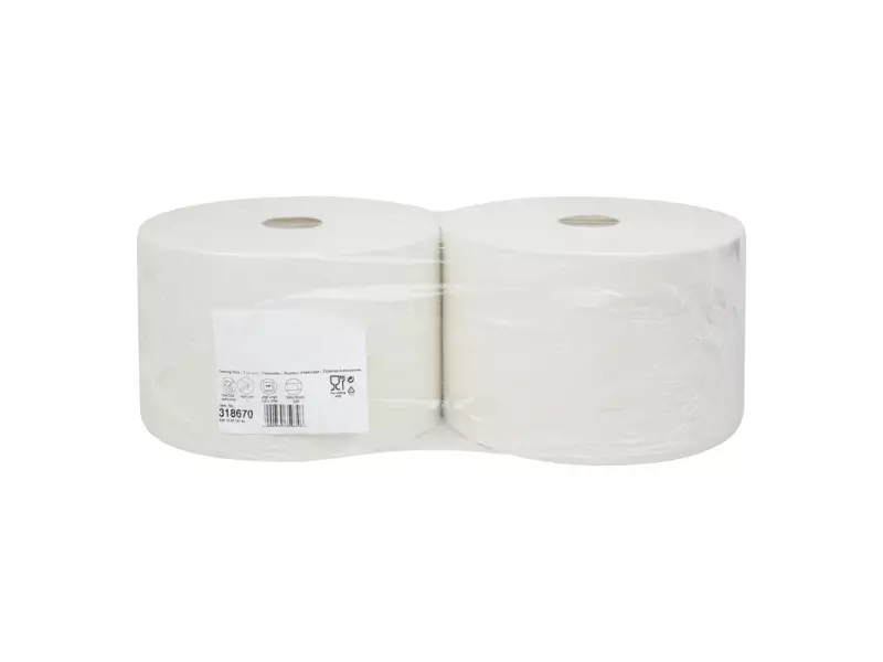 Industriepapier recycled 1-laags 1000 meter 2 rol