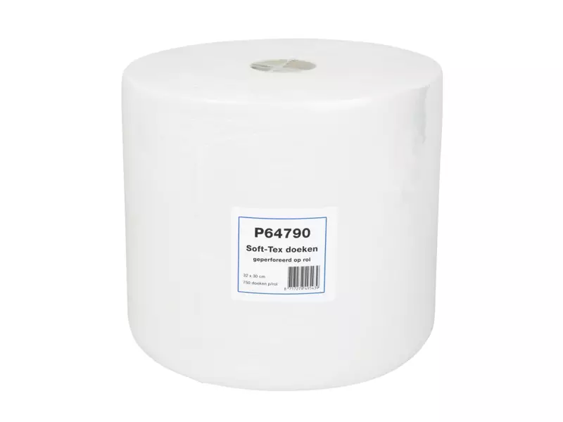Softtex wit 30 x 30 cm 800 doeken op rol