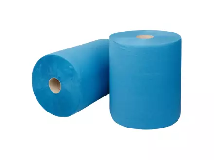 Industriepapier recycled blauw 2-laags 380 meter 2 rol