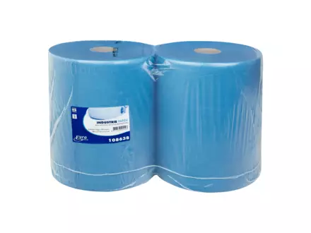 Industriepapier recycled blauw 2-laags 380 meter 2 rol
