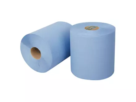 Midi poetspapier cellulose blauw 1-laags 300 meter 6 rol