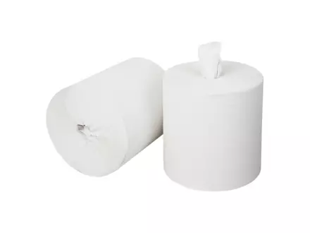 Midi poetspapier coreless recycled 1-laags 300 meter 6 rol