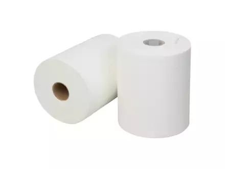 Handdoekrol mini matic cellulose wit 2-laags 130 meter 6 rol