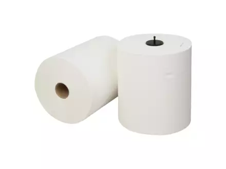 Handdoekrol matic cellulose wit 2-laags 150 meter 6 rol