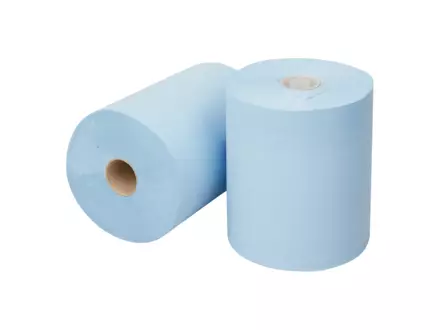 Handdoekrol mini matic cellulose blauw 2-laags 165 meter 6 rol