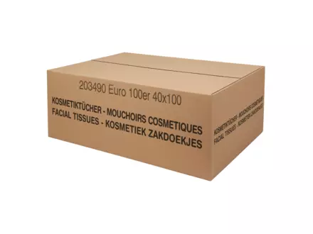 Facial Tissues cellulose 2-laags 21 cm x 21 cm 40 x 100 sheets
