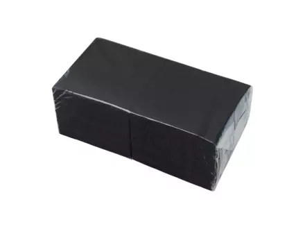Servetten 1/4 fold cellulose zwart 2-laags 24 cm x 24 cm 8 x 250 sheets
