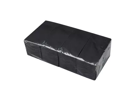 Servetten zwart 1/8 fold cellulose 2-laags 33 x 33 cm 8 x 250 sheets