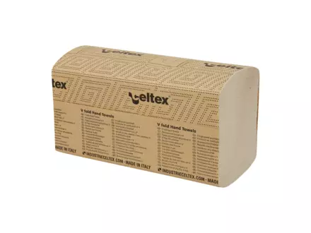 Handdoekpapier v-fold E-Tissue naturel 2-laags 21 x 21,5 cm 15 x 200 sheets