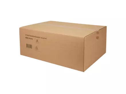 Handdoekpapier v-fold recycled wit 2-laags 22 x 22.5 cm 20 x 200 sheets