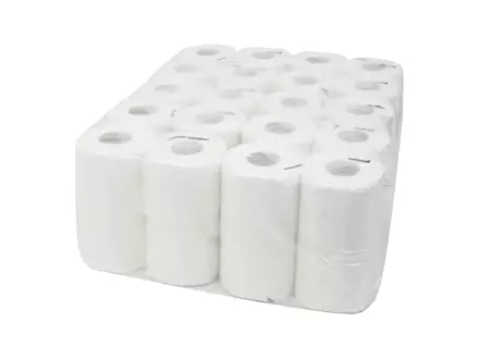 Toiletpapier traditioneel recycled wit 2-laags 400 vel 10 x 4 rol