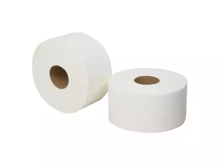 Toiletpapier mini jumbo cellulose wit 2-laags 180 meter 12 rol