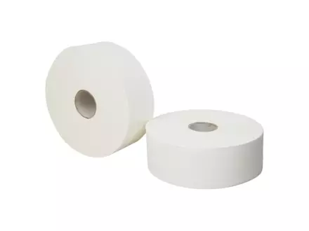 Toiletpapier maxi jumbo cellulose wit 2-laags 350 meter 6 rol
