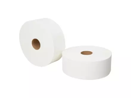 Toiletpapier maxi jumbo cellulose wit 2-laags 380 meter 6 rol