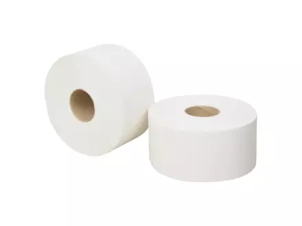 Toiletpapier mini jumbo recycled wit 2-laags 180 meter 12 rol