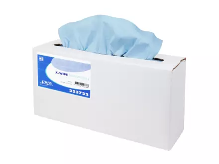 X-wipes blauw 42 x 34 cm 160 doek in dispenserdoos