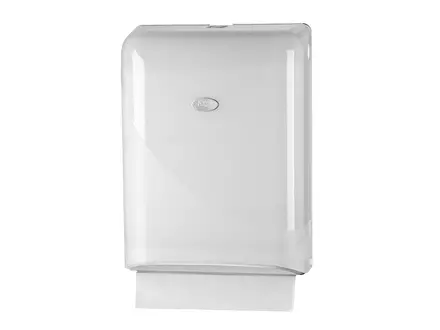 Handdoekdispenser v-fold en interfold Pearl wit