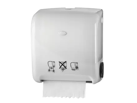 Handdoekroldispenser matic autocut Pearl wit