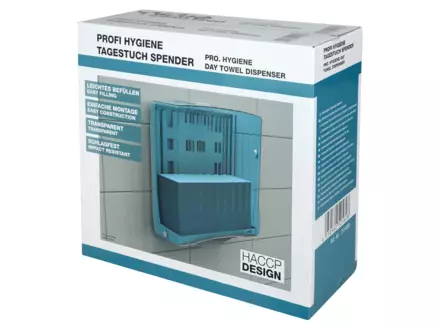 Non-woven dispenser Euro pack blauw transparant interfold