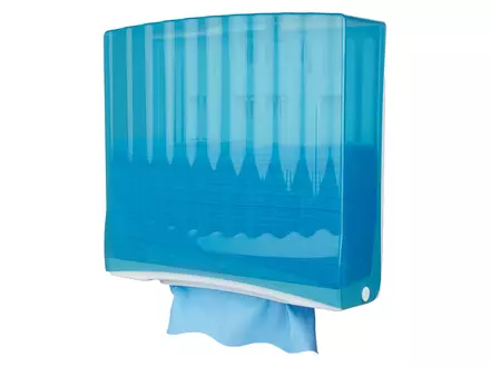 Non-woven dispenser Euro pack blauw transparant interfold
