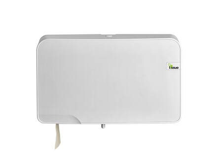 Toiletpapierdispenser Duo mini jumbo E-tissue Wit