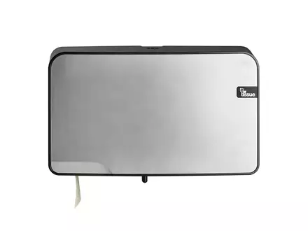 Toiletpapierdispenser Duo mini jumbo E-tissue Zilver