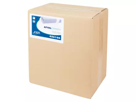 Afvalzak 61 x 80 cm T23 HDPE transparant 25 rol x 20 stuks